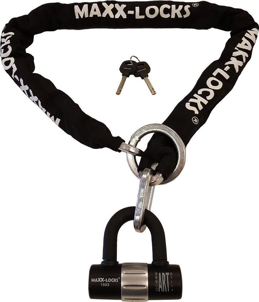 Maxx-Locks Naseby Scooterslot / Brommerslot ART 3 Kettingslot + Loop - 100cm 1 Maxx-Locks Naseby Scooterslot / Brommerslot ART 3 Kettingslot + Loop - 100cm