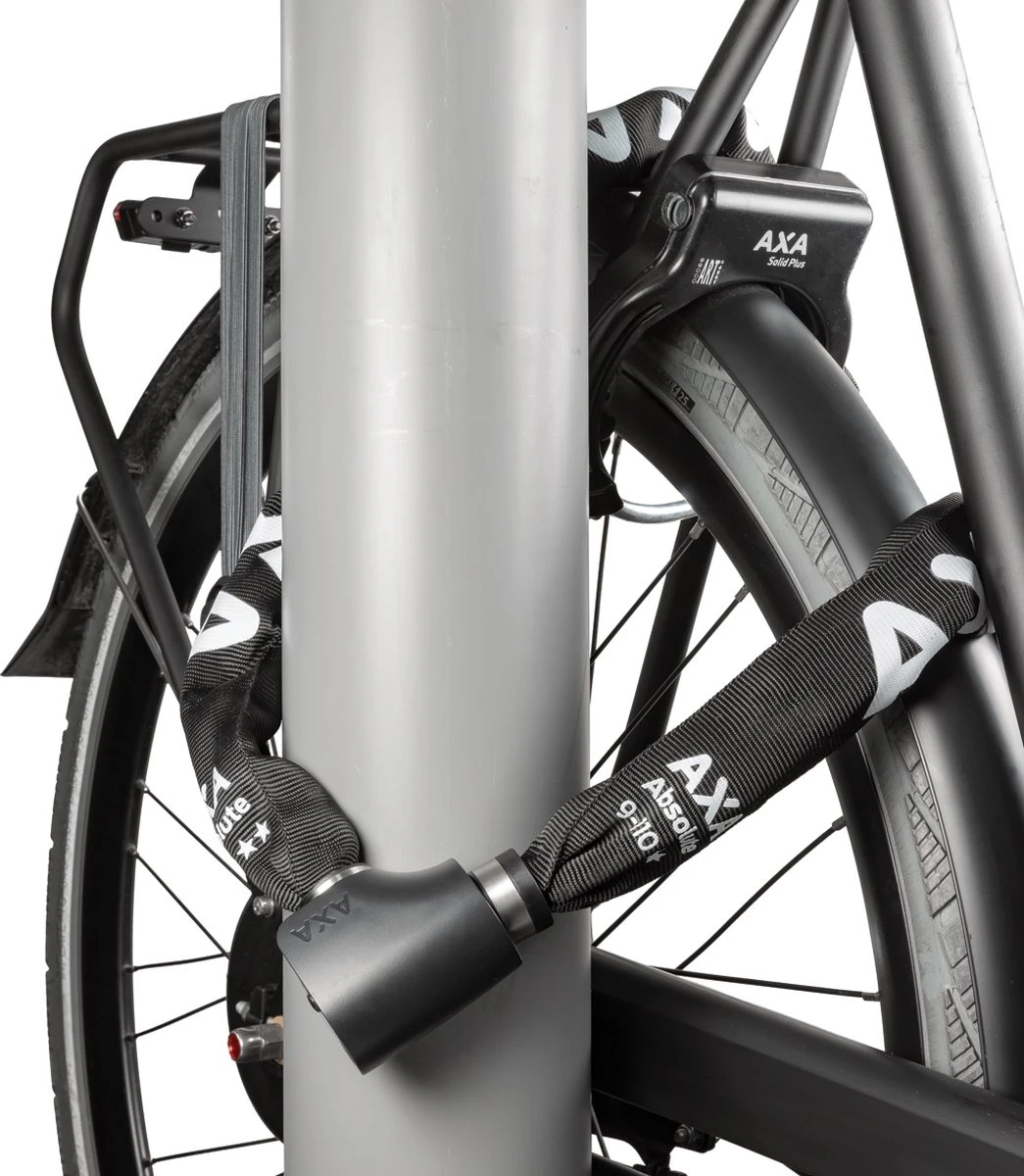 AXA Absolute 9 Kettingslot - ART 2 Slot Voor Fietsen - Extra Dikke Schakels - 110 Cm - 9 Mm - Zwart 4 AXA Absolute 9 Kettingslot - ART 2 Slot Voor Fietsen - Extra Dikke Schakels - 110 Cm - 9 Mm - Zwart – Image 4