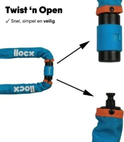 LLOCX Kettingslot Van 1 Meter + 2 Sleutels - 5mm Roestvrij Staal - 900gr. Aluminium - Krasvrij En Scheurvrij - Blauwe Sleeve - Sluiting Met Anti-Stofklep 7 LLOCX Kettingslot Van 1 Meter + 2 Sleutels - 5mm Roestvrij Staal - 900gr. Aluminium - Krasvrij En Scheurvrij - Blauwe Sleeve - Sluiting Met Anti-Stofklep -Velo Pour Tous 1049x1200 2