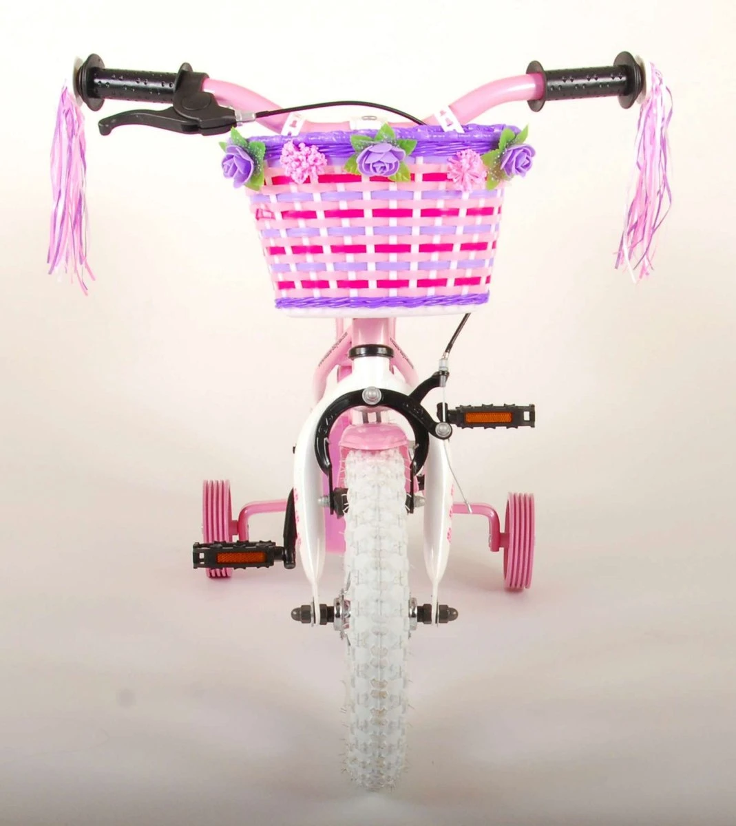 Volare Rose Kinderfiets - 12 Inch - Meisjes - Roze/wit - 95% Afgemonteerd 7 Volare Rose Kinderfiets - 12 Inch - Meisjes - Roze/wit - 95% Afgemonteerd – Image 7
