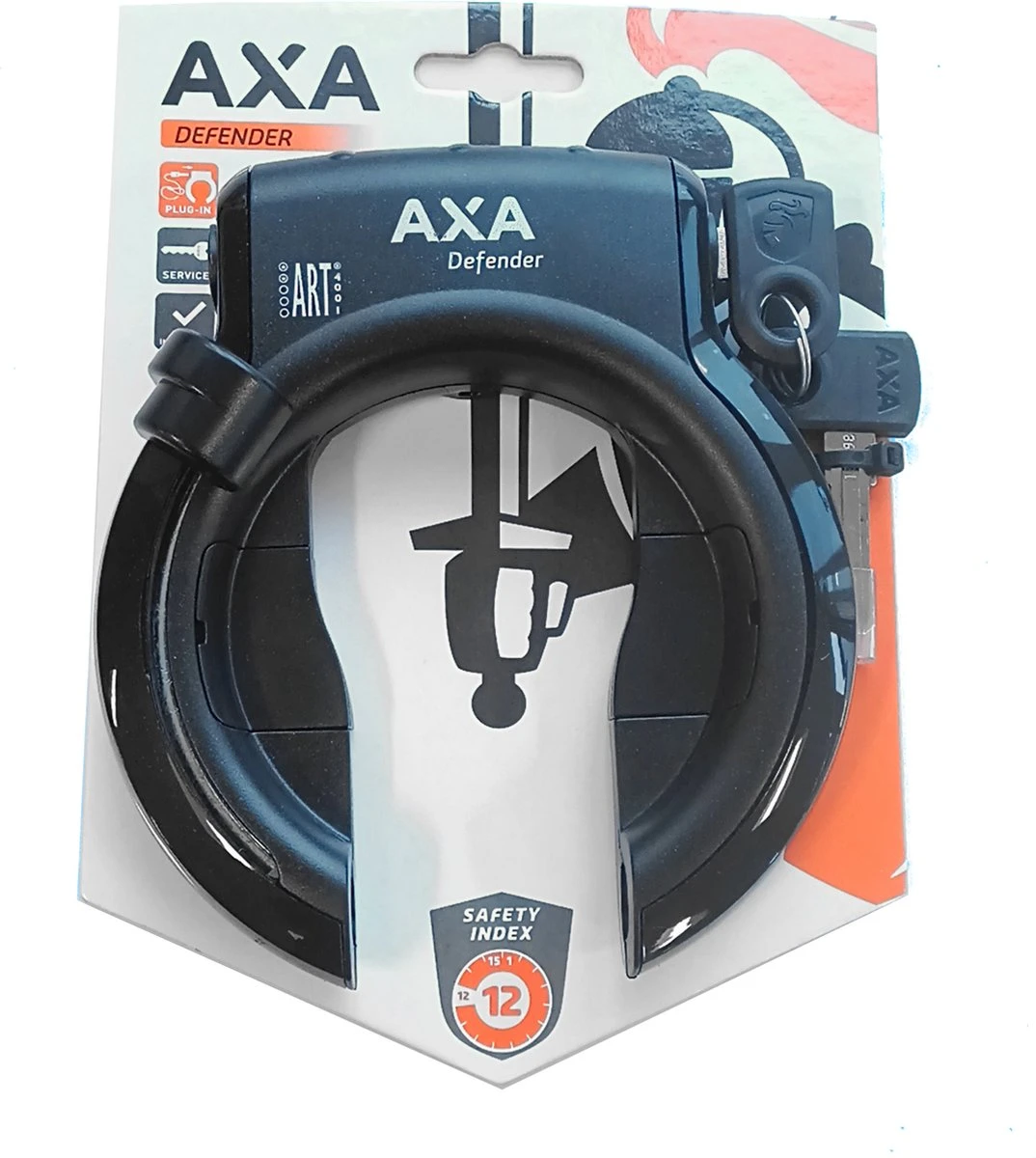 Axa Defender - Ringslot - Zwart - Met Insteekmogelijkheid - ART2 Goedgekeurd 1 Axa Defender - Ringslot - Zwart - Met Insteekmogelijkheid - ART2 Goedgekeurd