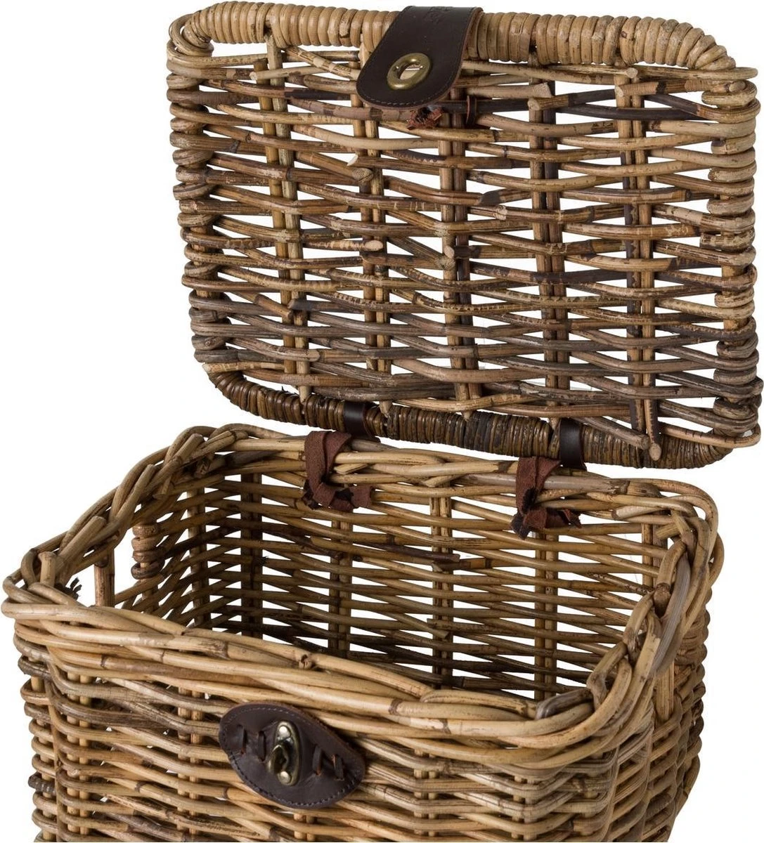 Fastrider Sera Rotan Fietsmand - Bruin - 8L - Handgemaakt - Met Klep 3 Fastrider Sera Rotan Fietsmand - Bruin - 8L - Handgemaakt - Met Klep – Image 3