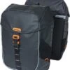 Basil Miles Tarpaulin Dubbele Fietstas MIK - Zwart - 34 Liter