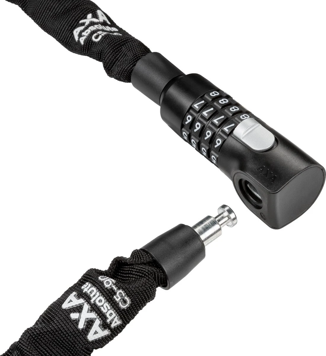 AXA Absolute 5 Kettingslot - Slot Voor Fietsen – Code - 90 Cm - 5 Mm - Zwart 3 AXA Absolute 5 Kettingslot - Slot Voor Fietsen – Code - 90 Cm - 5 Mm - Zwart – Image 3