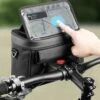 Stuurtas Fiets - Telefoonhouder Fiets - GSM Houder Fiets - Afneembaar - Touchscreen - Bidonhouder - Zwart
