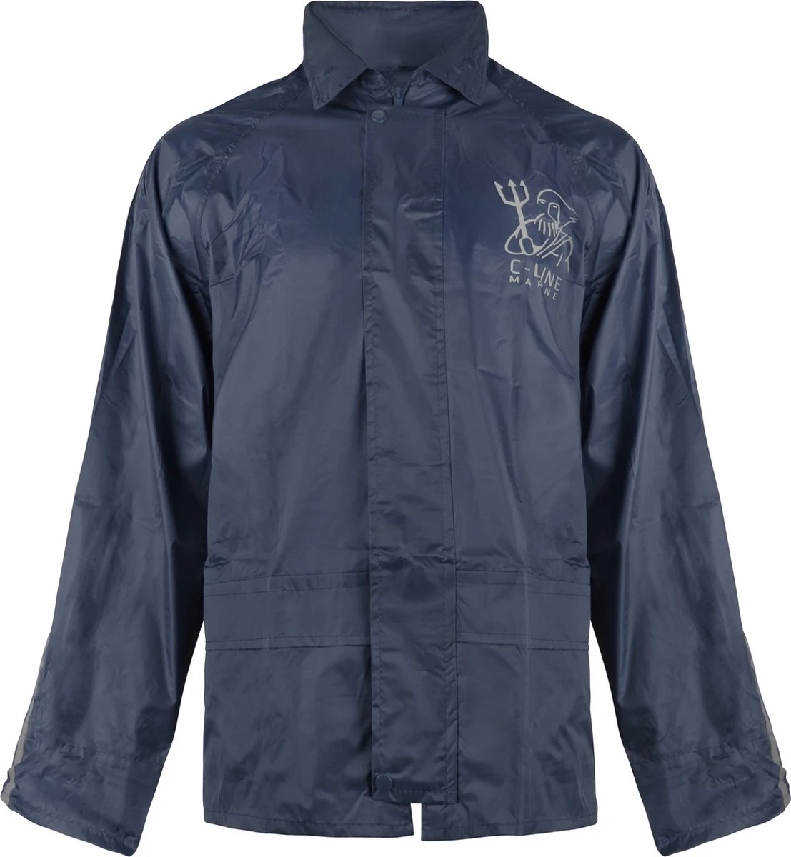 C-Line Regenpak Met Capuchon - Blauw - Reflecterend - Nieuw Model - Volwassen Maat M 6 C-Line Regenpak Met Capuchon - Blauw - Reflecterend - Nieuw Model - Volwassen Maat M – Image 6