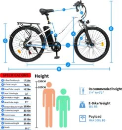 Elektrische Fiets E-Fietsen | E-bike- 26 Inch - Volwassen 250w Elektrische Fiets Volwassen-BK1-Wit 10 Elektrische Fiets E-Fietsen | E-bike- 26 Inch - Volwassen 250w Elektrische Fiets Volwassen-BK1-Wit -Velo Pour Tous 1133x1200