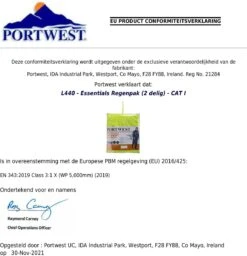 Portwest Regenpak 2 Delig Donker Blauw Maat L -Velo Pour Tous 1160x1200 6