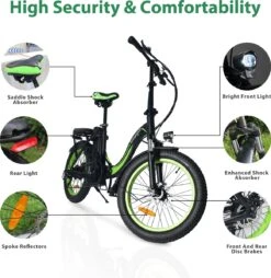 Merkloos Windgoo E20 Urban- Elektrische Fiets - E-bike - 20Inch - 12.5Ah - APP - Fat Tire - 7 Speed Shimano -Velo Pour Tous 1165x1200