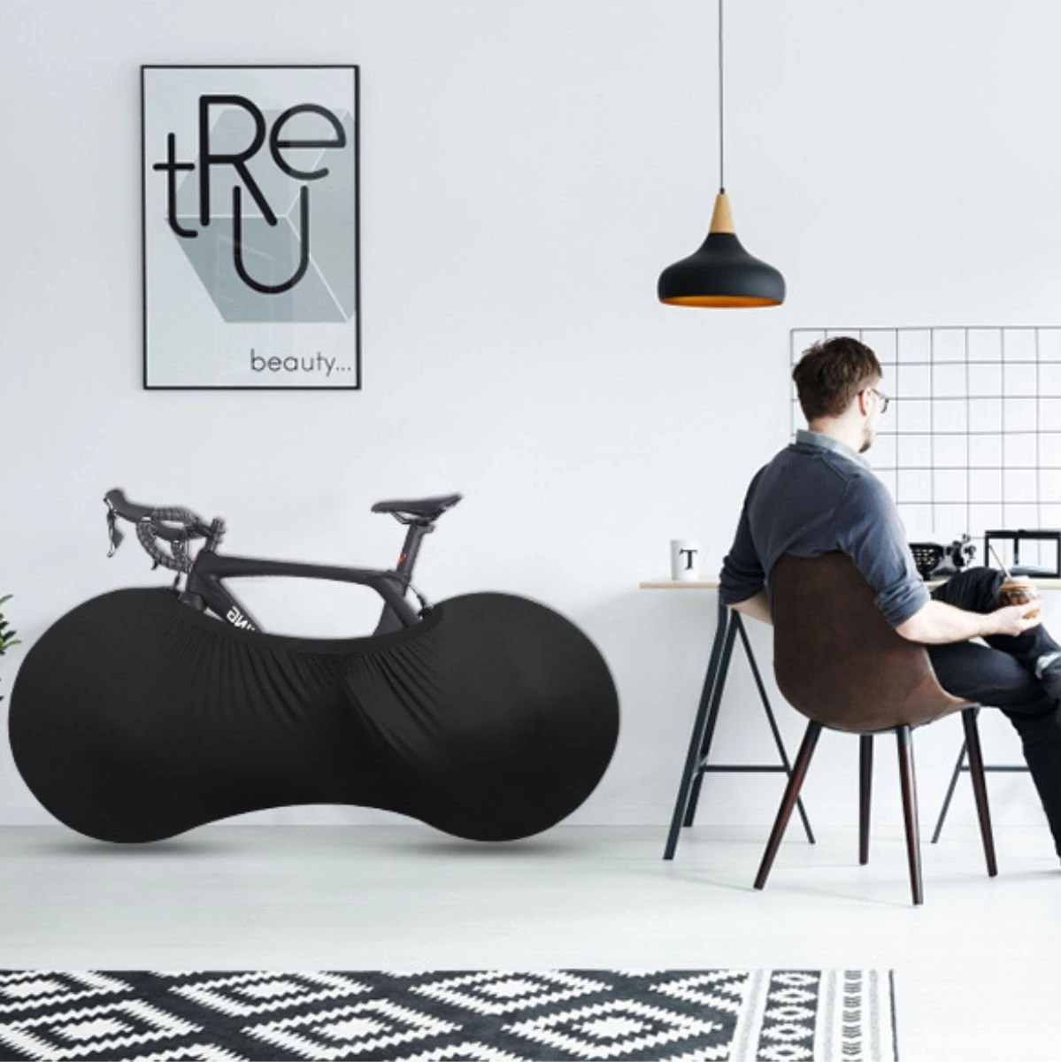 B-Y Sleeve Fietshoes T/m 29" - Fiets Beschermhoes - Racefiets Hoes - MTB - Bike Cover - Model: Black 6 B-Y Sleeve Fietshoes T/m 29" - Fiets Beschermhoes - Racefiets Hoes - MTB - Bike Cover - Model: Black – Image 6