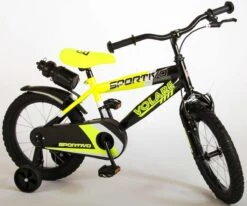Volare Sportivo Kinderfiets - Jongens - 16 Inch - Neon Geel Zwart - 95% Afgemonteerd -Velo Pour Tous 1200x1002