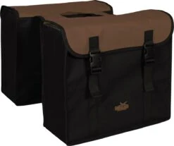 Greenlands - Fietstas Dubbel - Zwart/bruin 34L - Bruin/Zwart