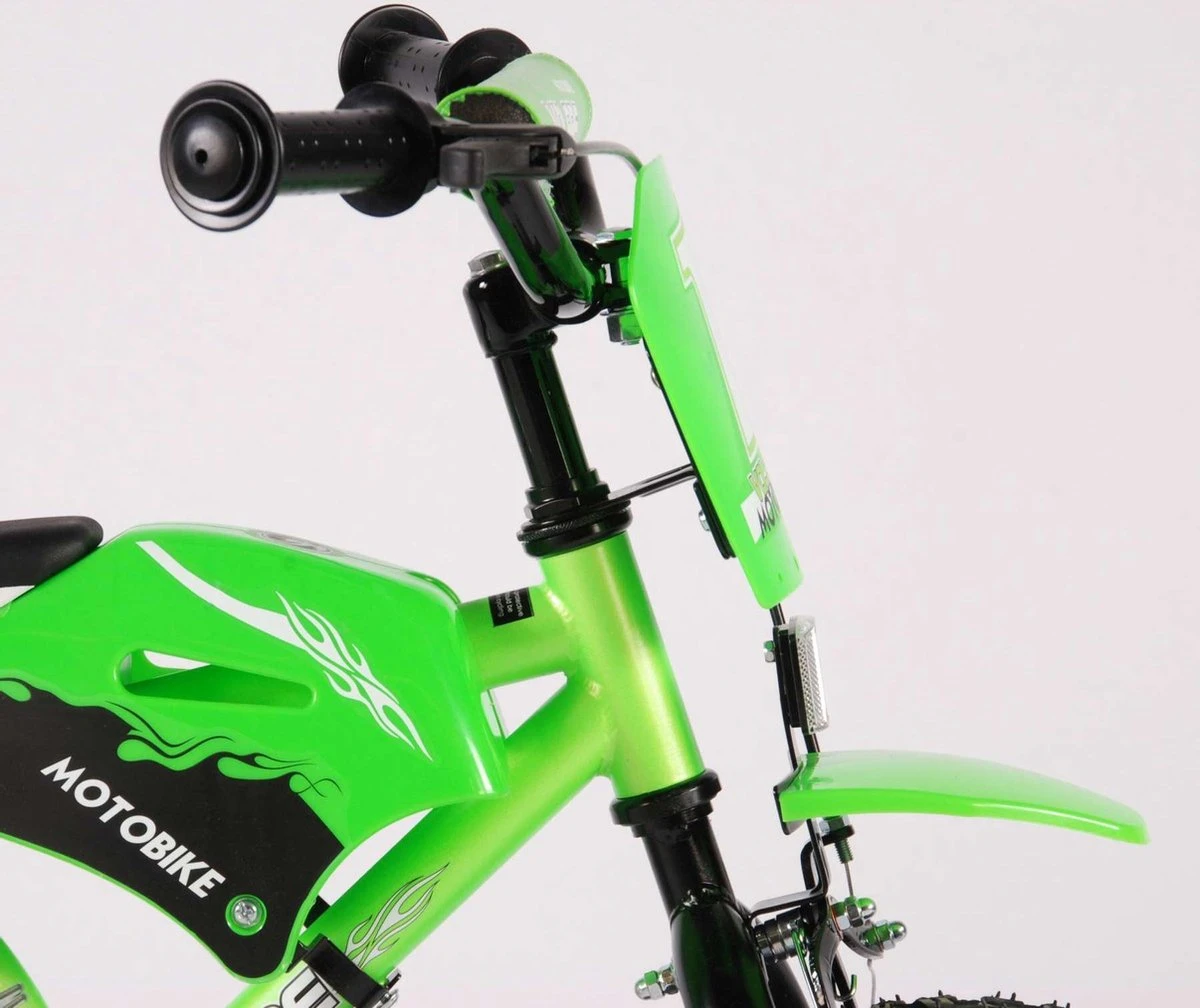 Volare Motobike Kinderfiets - Jongens - 12 Inch - Groen - 95% Afgemonteerd 7 Volare Motobike Kinderfiets - Jongens - 12 Inch - Groen - 95% Afgemonteerd – Image 7