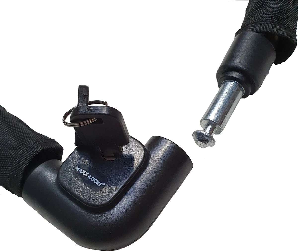 Maxx-Locks Bulls Kettingslot - Solid Pantserslot Uit Gehard Staal - Gebruik Slot Lock Motor Scooter Fiets Motorslot Scooterslot - Alternatief Voor Ketting Ringslot Cijferslot Kabelslot Beugelslot - Lengte 100CM Dikte 8MM - Zwart 8 Maxx-Locks Bulls Kettingslot - Solid Pantserslot Uit Gehard Staal - Gebruik Slot Lock Motor Scooter Fiets Motorslot Scooterslot - Alternatief Voor Ketting Ringslot Cijferslot Kabelslot Beugelslot - Lengte 100CM Dikte 8MM - Zwart – Image 8