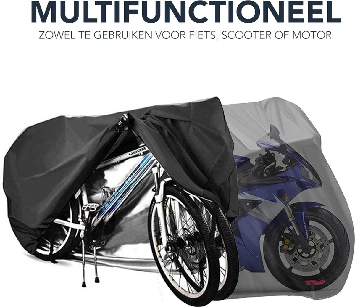 Achaté Fietshoes Universeel Voor Alle Fietsen En Scooters - Waterdicht 420D Oxford - Fiets Hoes Voor 1 Fiets - Incl. Opbergzak 4 Achaté Fietshoes Universeel Voor Alle Fietsen En Scooters - Waterdicht 420D Oxford - Fiets Hoes Voor 1 Fiets - Incl. Opbergzak – Image 4