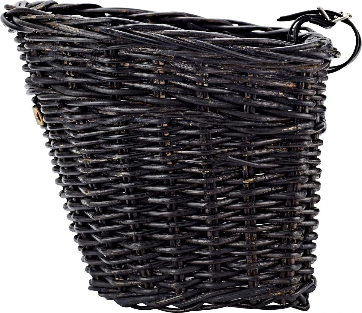 Basil Darcy L Fietsmand - Voor - Rotan - Inclusief Riempjes - Zwart Melee 2 Basil Darcy L Fietsmand - Voor - Rotan - Inclusief Riempjes - Zwart Melee – Image 2