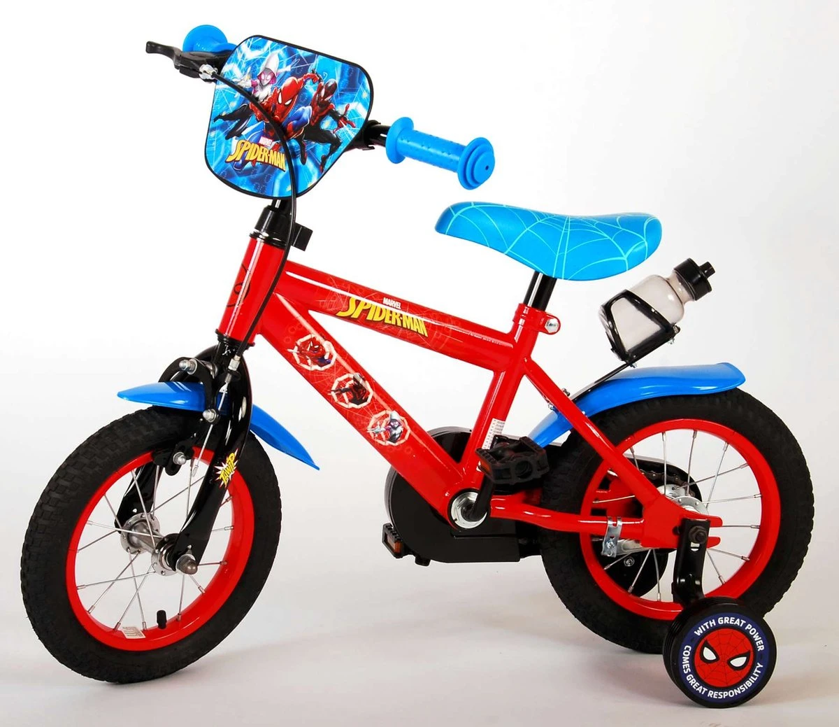 Volare Spider-Man Kinderfiets - Jongens - 12 Inch - Blauw/Rood 15 Volare Spider-Man Kinderfiets - Jongens - 12 Inch - Blauw/Rood – Image 15