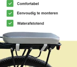 Lynnz® Bagagedrager Kussen - Fietskussen Achter - Bagagedragerkussen - Kussentje - Fiets Kussen -Velo Pour Tous 1200x1045 3