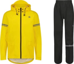 AGU Original Regenpak Essential - Geel/Zwart - XL - Dames & Heren - Waterdicht & Ademend -Velo Pour Tous 1200x1045 4