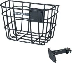 Basil Bremen Alu Fietsmand FM - Voorop - Inclusief Bevestigingssysteem - Zwart
