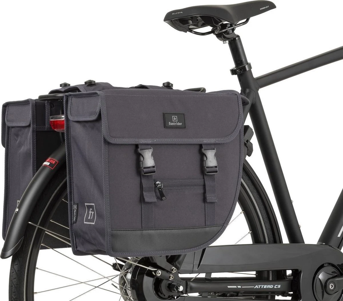 Fastrider Hybrid Dubbele Fietstas Grijs - 26L 2 Fastrider Hybrid Dubbele Fietstas Grijs - 26L – Image 2