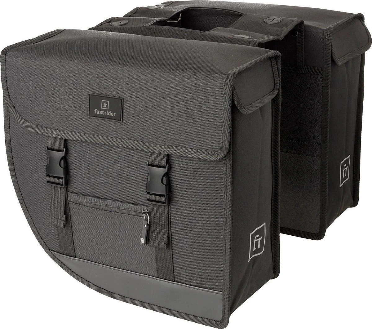 Fastrider Hybrid Dubbele Fietstas Grijs - 26L 1 Fastrider Hybrid Dubbele Fietstas Grijs - 26L