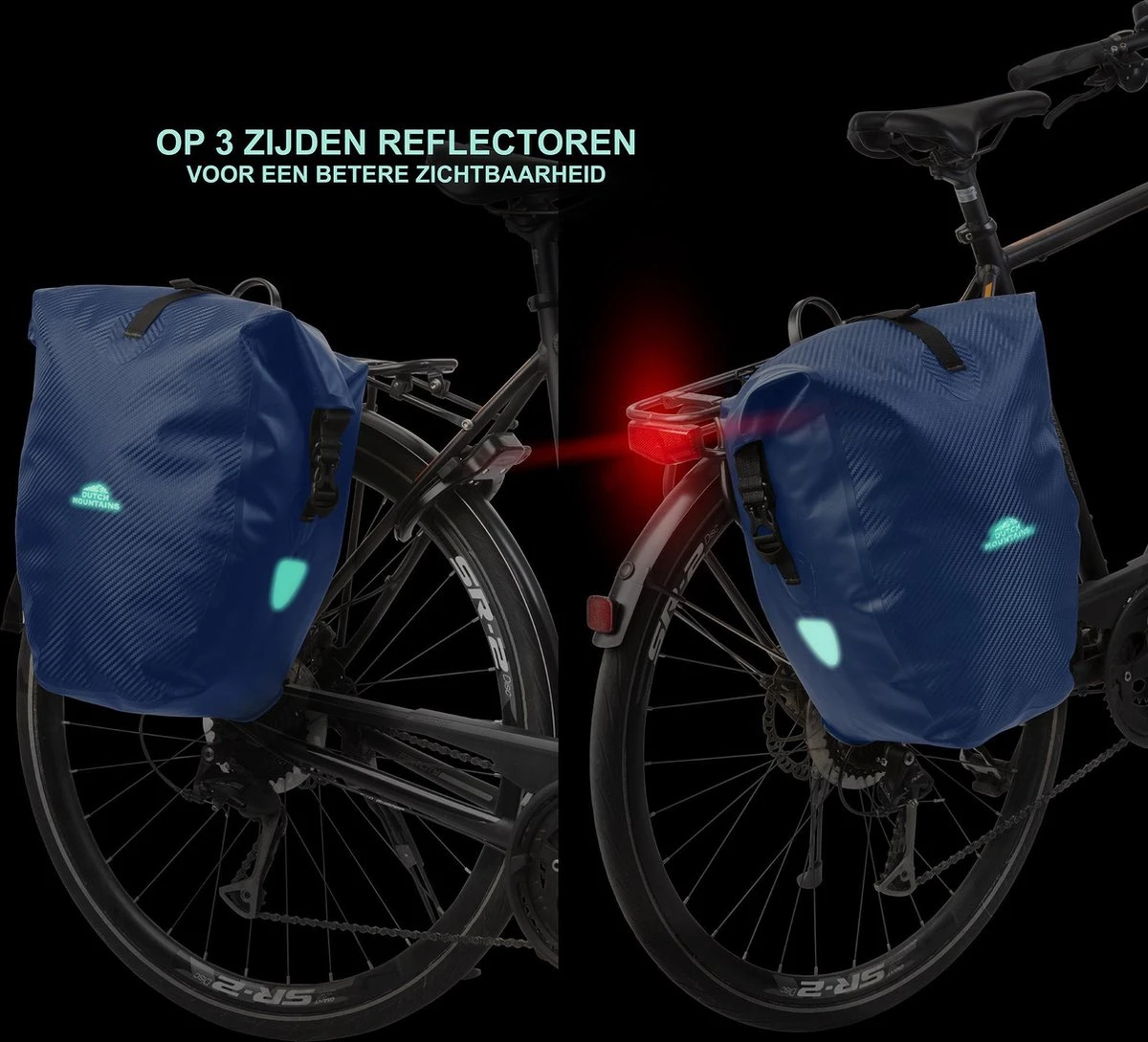 Dutch Mountains Enkele Fietstas | Sterke En 100% Waterdichte Fietstas En Schoudertas In 1 | 24 Liter | Blauw 4 Dutch Mountains Enkele Fietstas | Sterke En 100% Waterdichte Fietstas En Schoudertas In 1 | 24 Liter | Blauw – Image 4