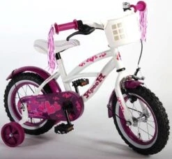 Volare Heart Cruiser Kinderfiets - Meisjes - 12 Inch - Wit Paars -Velo Pour Tous 1200x1109