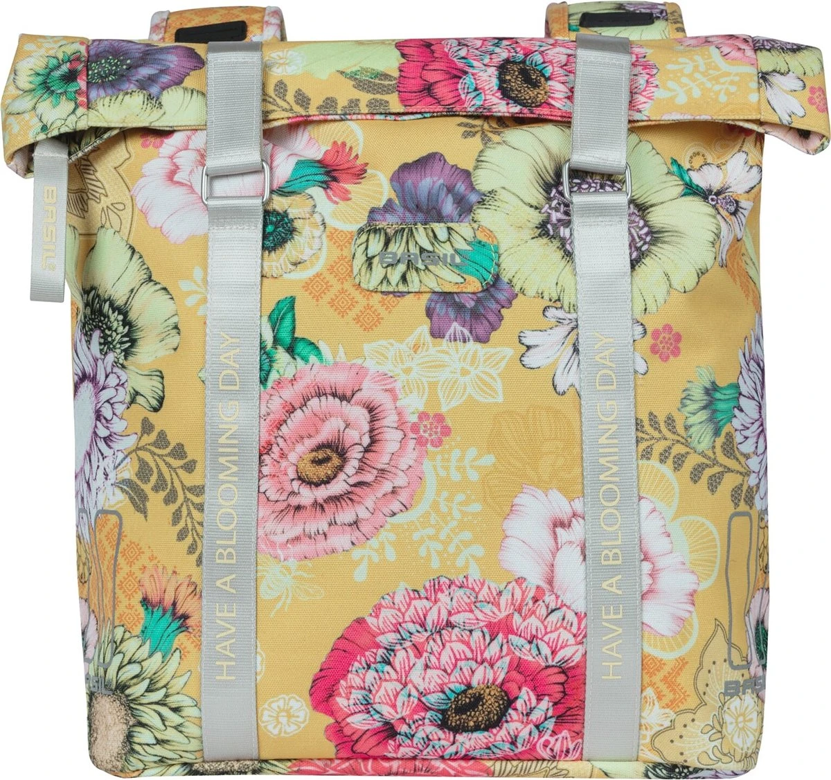 Basil Bloom Field Dubbele Fietstas - 28-35 Liter - Geel 6 Basil Bloom Field Dubbele Fietstas - 28-35 Liter - Geel – Image 6