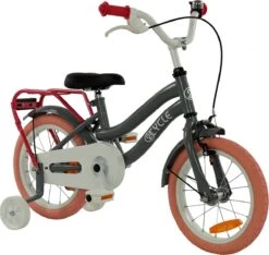 2Cycle Pretty Kinderfiets - 14 Inch - Grijs-Roze - Meisjesfiets -Velo Pour Tous 1200x1139 1