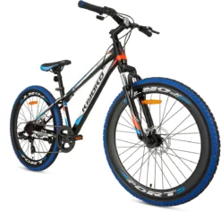 Supersuper Kiyoko Kinder Mountainbike - 7 Versnellingen - 26 Inch - Jongens - Zwart/Blauw -Velo Pour Tous 1200x1148