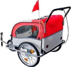 Fietskar Kind - Fietsaanhanger - Met Schokbreker - Rood -Velo Pour Tous 1200x1148 3