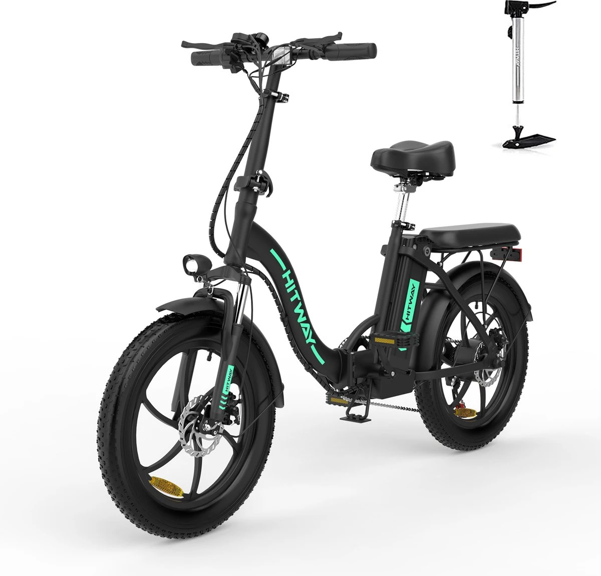 HITWAY Elektrische Fiets - E-Bike - 20 Inch- Fatbike - 250 W- Shimano 7 Versnellingen 2 HITWAY Elektrische Fiets - E-Bike - 20 Inch- Fatbike - 250 W- Shimano 7 Versnellingen – Image 2