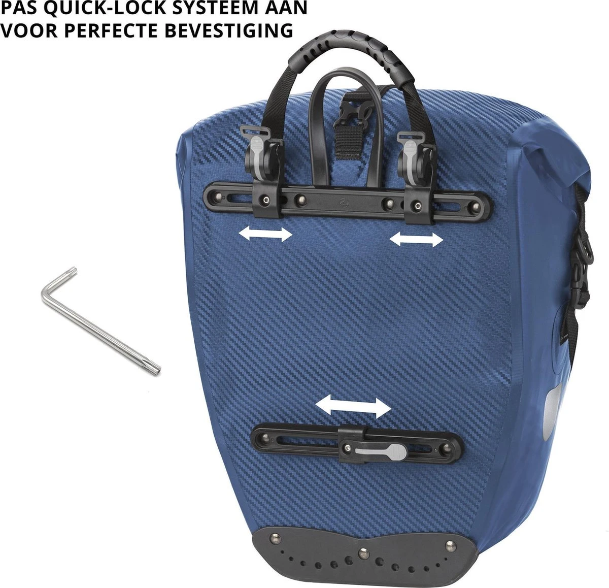 Dutch Mountains Enkele Fietstas | Sterke En 100% Waterdichte Fietstas En Schoudertas In 1 | 24 Liter | Blauw 8 Dutch Mountains Enkele Fietstas | Sterke En 100% Waterdichte Fietstas En Schoudertas In 1 | 24 Liter | Blauw – Image 8