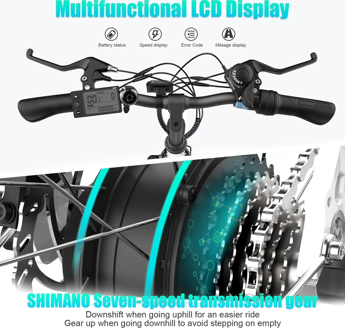 Hitway Elektrische Fiets | E-bike Damesfiets | 26 Inch | 250W Motor | Wit 3 Hitway Elektrische Fiets | E-bike Damesfiets | 26 Inch | 250W Motor | Wit – Image 3