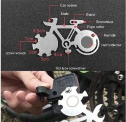 Merkloos Fiets Multitool - RVS Gereedschap Voor Fietsreparatie - Gadget Voor Fietsers -Velo Pour Tous 1200x1168 10
