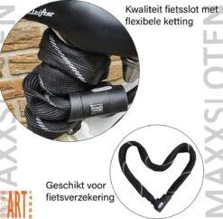 Maxx-Locks Twizel Fietsslot ART 2 | 140 Cm Kettingslot | Gehard Staal | Zwart | Slot E-Bike / Fiets -Velo Pour Tous 1200x1176 4