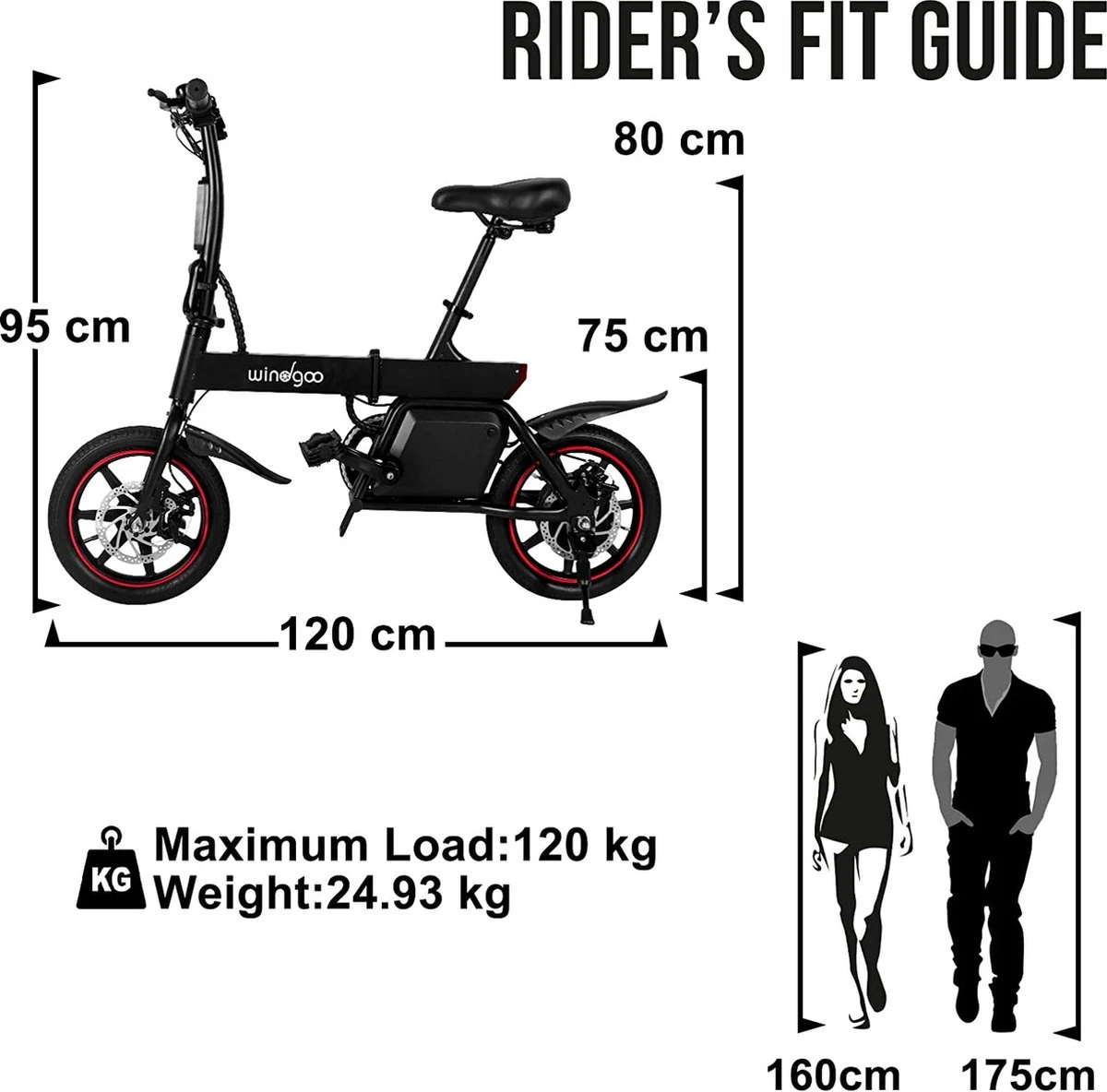 Windgoo B20 V3 - Elektrische Vouwfiets - E Bike - 250W 7.8Ah Batterij - APP IOS Android - 14 Inch - 25 KM/H - Zwart 11 Windgoo B20 V3 - Elektrische Vouwfiets - E Bike - 250W 7.8Ah Batterij - APP IOS Android - 14 Inch - 25 KM/H - Zwart – Image 11