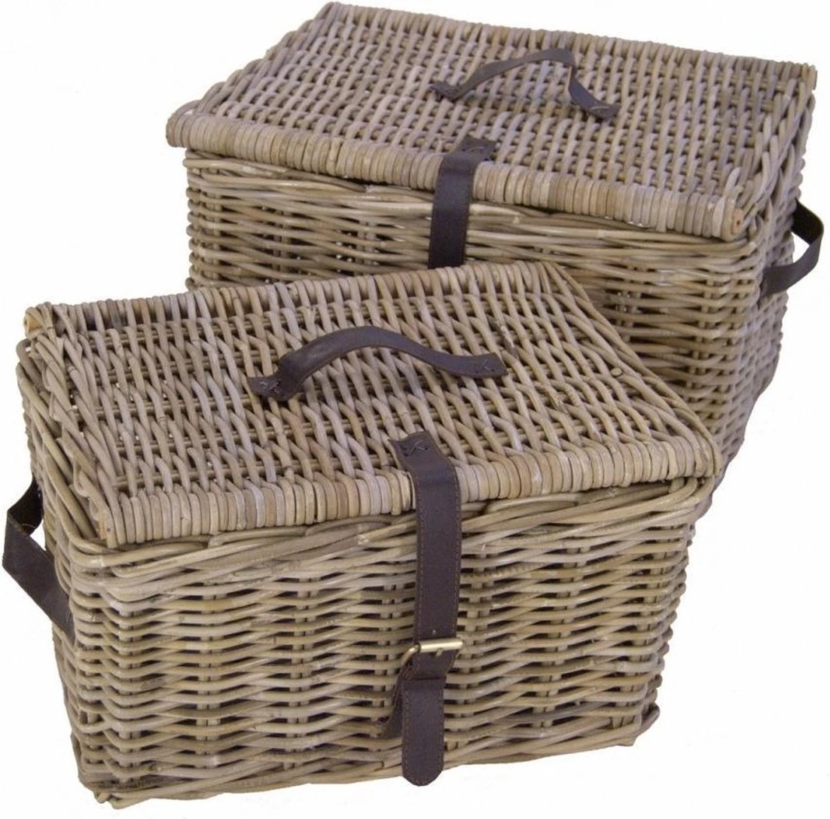 Fietsmand - Met Deksel - Bakkersmand - 42x33xH23 - Riet-Rotan 2 Fietsmand - Met Deksel - Bakkersmand - 42x33xH23 - Riet-Rotan – Image 2