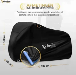 Xclusive-lifestyle® Fietshoes XXL - Universeel - 1 Of 2 Fietsen - Ultra Oxford 420D Zeer Sterk En Extra Dik - Bakfietshoes - Fietscover - Waterdichte PU Coating - Met Opbergtas En Zadelhoes -Velo Pour Tous 1200x1188 8