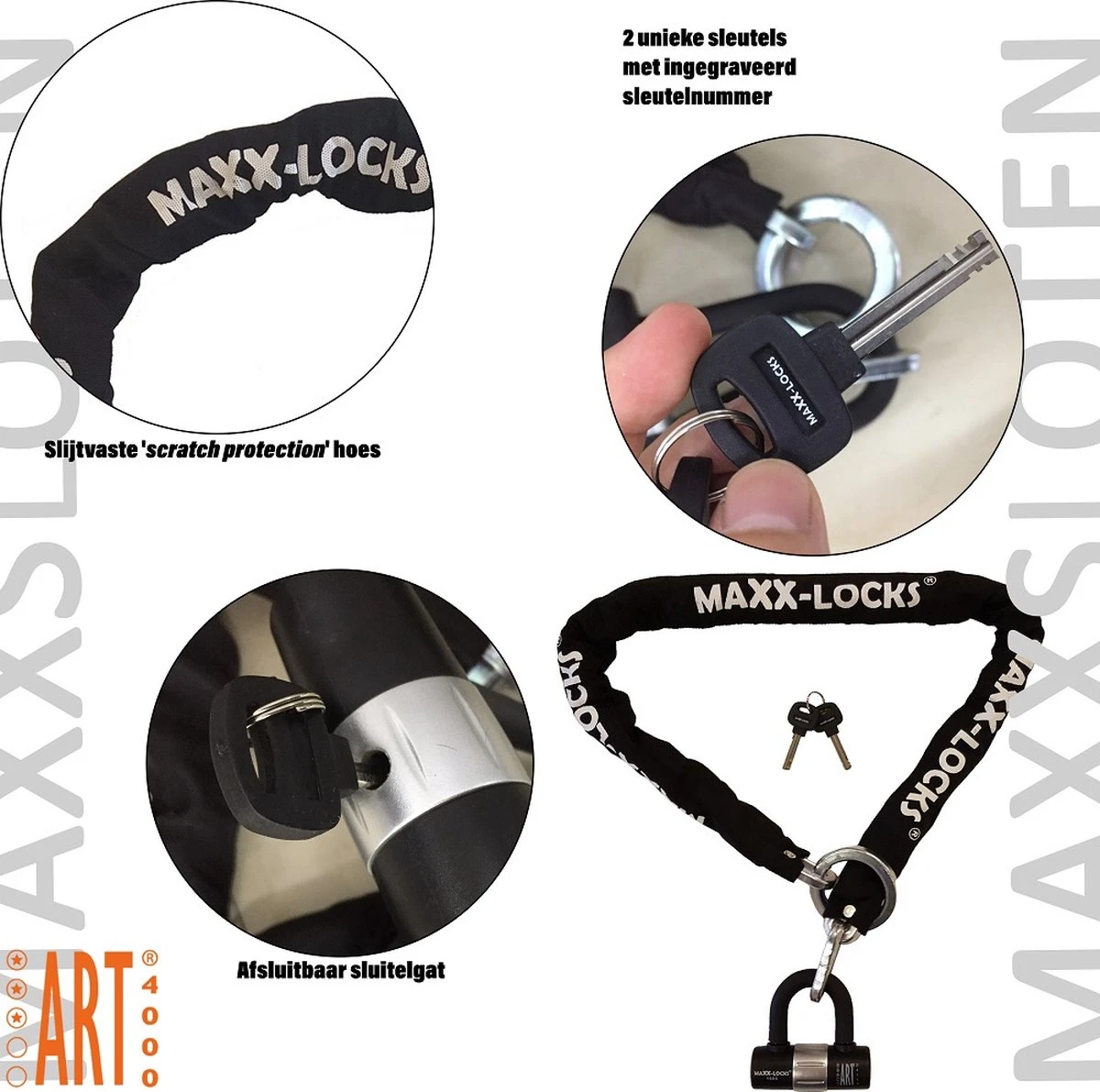 Maxx-Locks Naseby Scooterslot / Brommerslot ART 3 Kettingslot + Loop - 100cm 9 Maxx-Locks Naseby Scooterslot / Brommerslot ART 3 Kettingslot + Loop - 100cm – Image 9