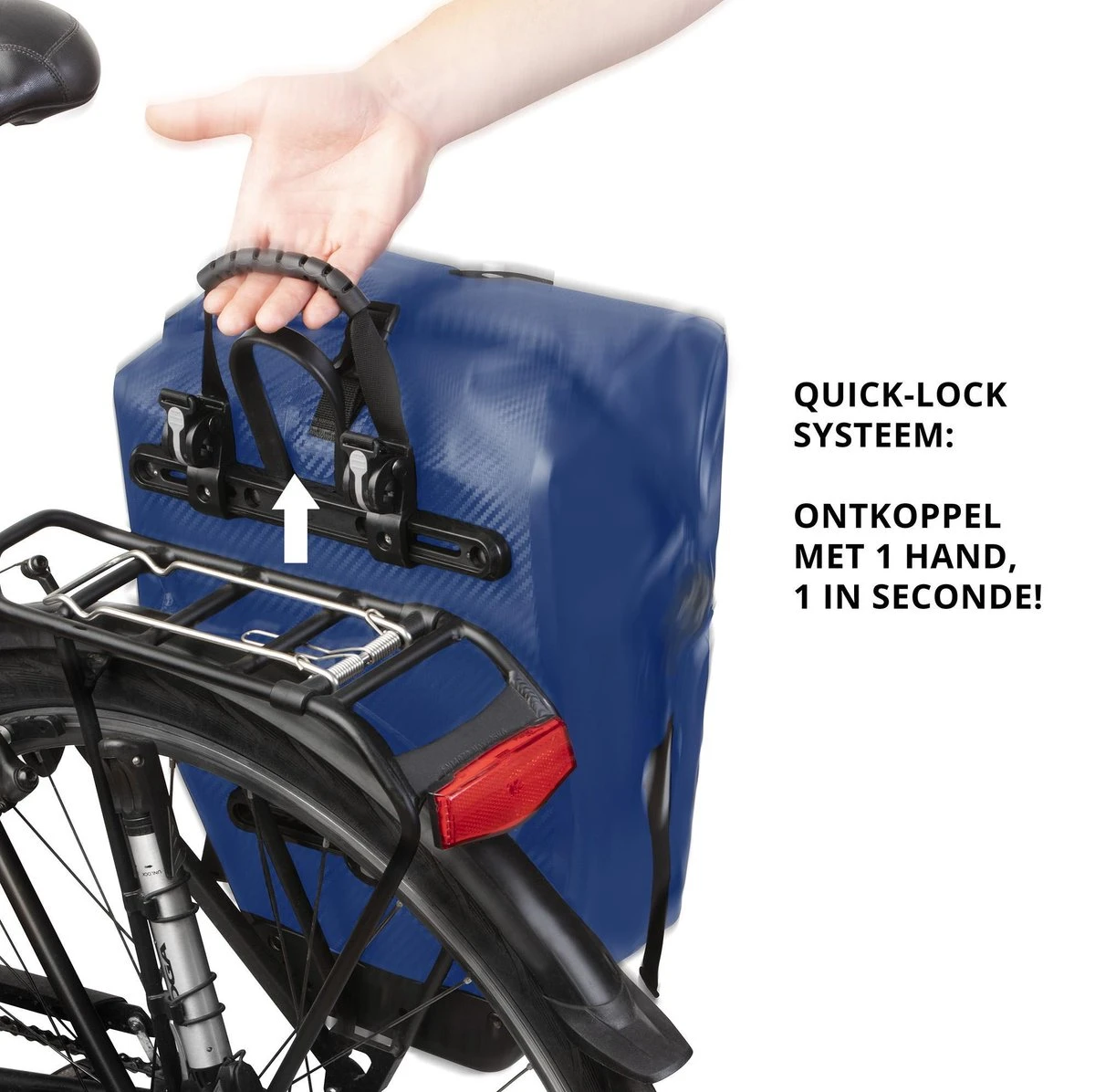 Dutch Mountains Enkele Fietstas | Sterke En 100% Waterdichte Fietstas En Schoudertas In 1 | 24 Liter | Blauw 3 Dutch Mountains Enkele Fietstas | Sterke En 100% Waterdichte Fietstas En Schoudertas In 1 | 24 Liter | Blauw – Image 3