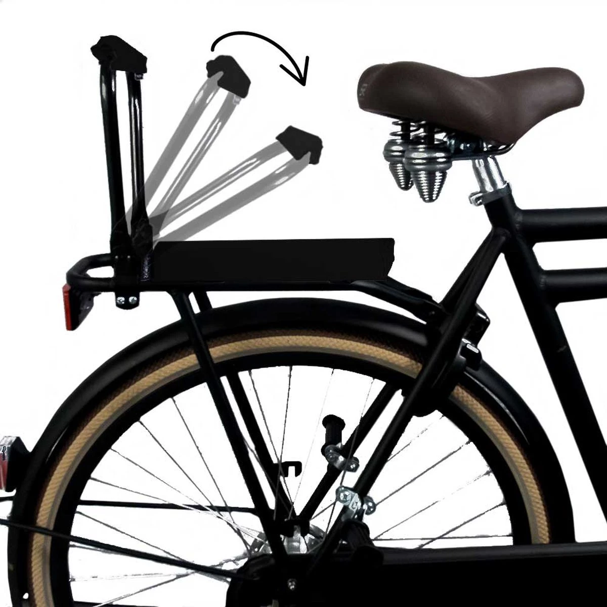 Fietskussen, Rugleuning En Voetsteuntjes - Complete Set Voor Je Fiets - Ideaal Voor Kleuter Of Schoolkind (van 5 Tot 8 Jaar)- Zwart - Comfortabel - Velcro Bevestiging - Waterafstotend 1 Fietskussen, Rugleuning En Voetsteuntjes - Complete Set Voor Je Fiets - Ideaal Voor Kleuter Of Schoolkind (van 5 Tot 8 Jaar)- Zwart - Comfortabel - Velcro Bevestiging - Waterafstotend