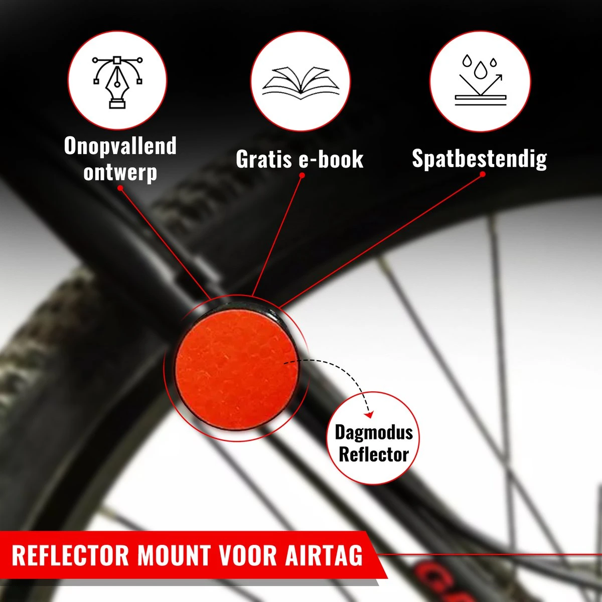 Airtag Bike Mount Compatibel Met Apple AirTag Fietsmontage Reflector Antidiefstal Tracering Zwart Montagegereedschap Fiets AppleAirtag AirTag Fiets 2 Airtag Bike Mount Compatibel Met Apple AirTag Fietsmontage Reflector Antidiefstal Tracering Zwart Montagegereedschap Fiets AppleAirtag AirTag Fiets – Image 2