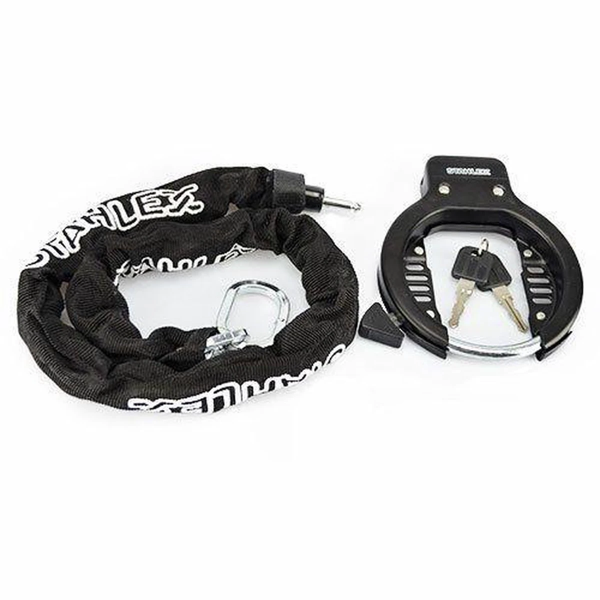 Stahlex Ringslot + Insteekketting 5.5mm X 90cm | Zwart 2 Stahlex Ringslot + Insteekketting 5.5mm X 90cm | Zwart – Image 2