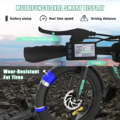 HITWAY E-Bike Elektrische Fiets 20 Inch Fat Tire E-Bicycle Vouwfiets, 250 W/36 V/11,2 Ah Accu, Max. Bereik Tot 35-90 Km, Offroad-mountainbike Met Shimano 7-versnellingen, City EBike Met Slot -Velo Pour Tous 1200x1200