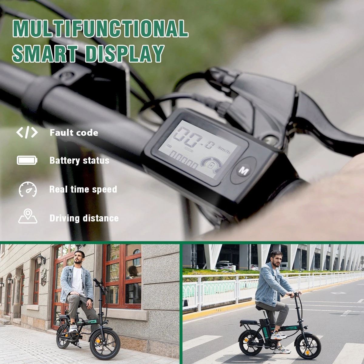 HITWAY Elektrische Fiets Met 36V 7.5Ah Verwijderbare Batterij, Bereik Tot 75 Km Lange Afstand Elektrische Fiets 16 Inch, 250W Achtermotor E-Citybike Holland Bike 5 HITWAY Elektrische Fiets Met 36V 7.5Ah Verwijderbare Batterij, Bereik Tot 75 Km Lange Afstand Elektrische Fiets 16 Inch, 250W Achtermotor E-Citybike Holland Bike – Image 5