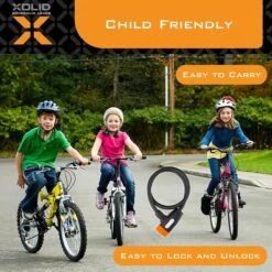 Xolid Kabelslot Met 2x Sleutel - [Kinderfiets] Compact (Kort) Fietsslot Uit Stevige Staalkabel - Gebruik Slot Met Fiets - Alternatief Voor Ketting Ringslot Cijferslot Vouwslot Beugelslot - Lengte 65CM Dikte 10MM - Zwart Oranje -Velo Pour Tous 1200x1200 330