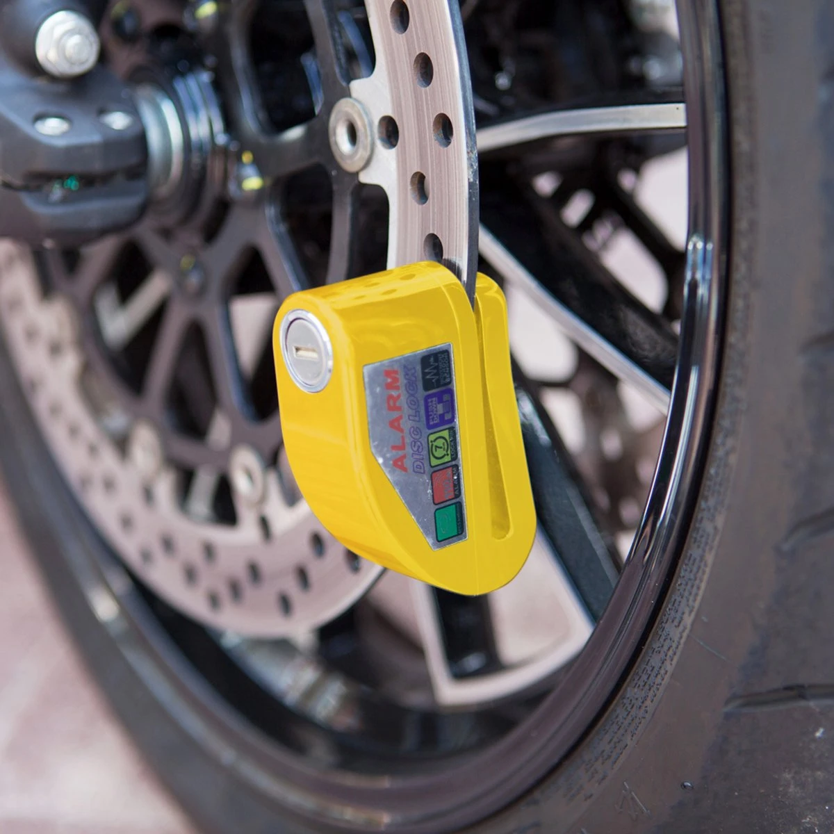 VINZ Elbroes Schijfremslot Alarm / Remschijfslot Met Alarm – 6 Mm - Geel 2 VINZ Elbroes Schijfremslot Alarm / Remschijfslot Met Alarm – 6 Mm - Geel – Image 2