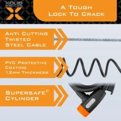 Xolid Kabelslot - Compact Fietsslot Uit Stevige Staalkabel Met 2x Sleutel En Frame Houder - Gebruik Slot Met Fiets - Alternatief Voor Ketting Ringslot Cijferslot Vouwslot Beugelslot - Lengte 120CM Dikte 12MM - Blauw -Velo Pour Tous 1200x1200 433